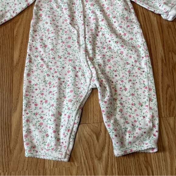 VTG WELCOME BABY FLORAL GRAPHIC PRINT ONE PIECE PAJAMAS SIZE 9 MOS 100% COTTON - Picture 4 of 5